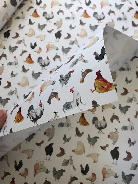 Wrapping Paper Roll - Chicken Happy pattern – TetherMade