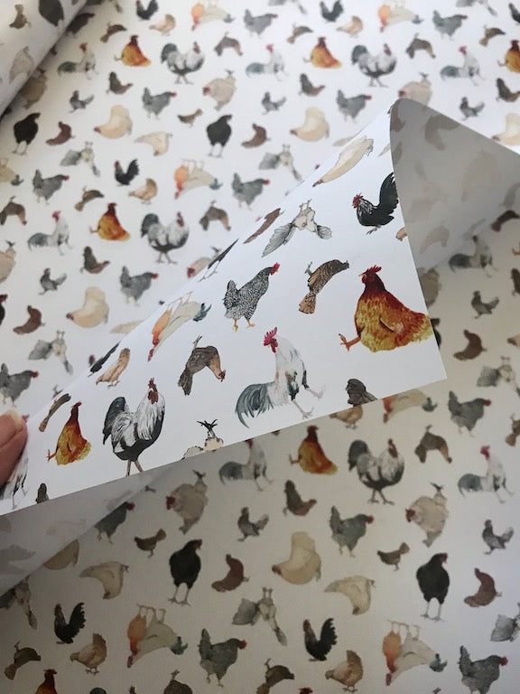 Slaughter-Free Chickens Wrapping paper sheets — Our Honor